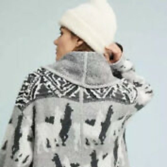 Anthropologie Hooded Llama Cardigan by Akemi + Kin (X-Small) - Picture 4 of 12
